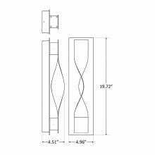 Westgate MFG C1 CRE-MP-08-40K-BR - LED WALL SCONCE LIGHT