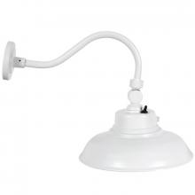 Westgate MFG C1 GNB-40W-MCT-WH-P - 14in 40W GOOSENECK BARN LIGHT, MCT 30/40/50K, 0-10V, PHOTOCELL, WHITE