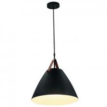 Westgate MFG C1 LCFN-MCT5-BK - 14in NORDIC DESIGN PENDANT WITH LEATHER STRAP 4FT SUSP. CORD 25W 1400LM 5CCT CR90 BK