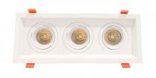 Westgate MFG C1 LRD-10W-27K-WTM3-WH - LED RECESSED LIGHT WITH 3 SLOT WHITE TRIM