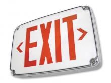 Westgate MFG C1 XT-WP-1RG-EM - WET LOCATION LED EXIT SIGN SINGLE FACE, RED LETTERS, GRAY PANEL