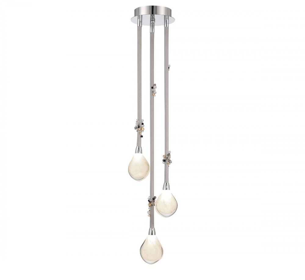 Bellissima, 3 Light LED Pendant, Chrome