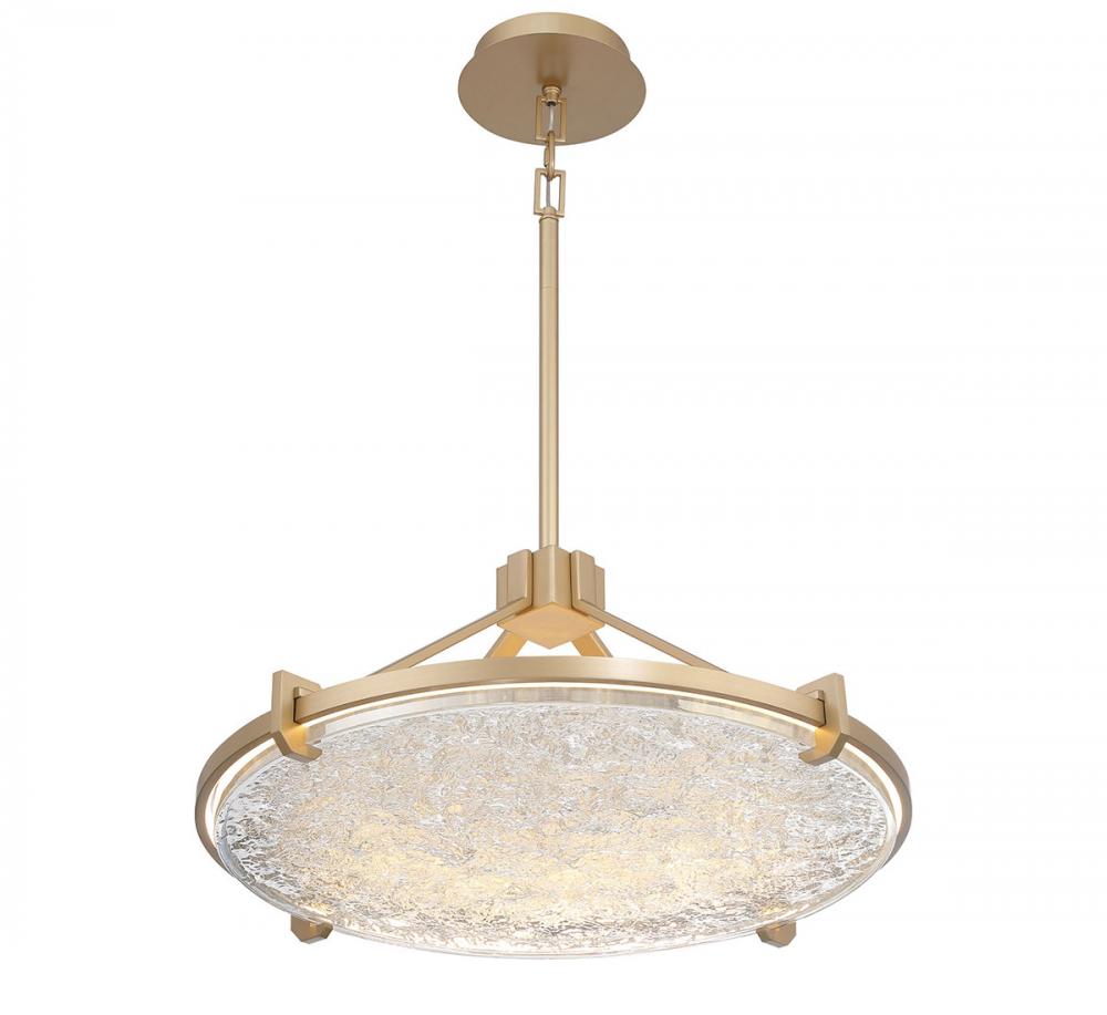 Raffinato, Large LED Chandelier, Brushed Gold