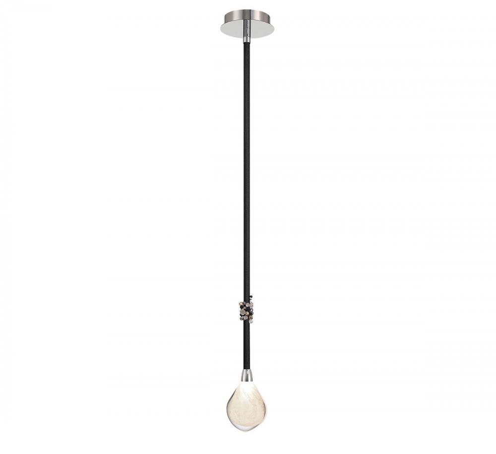 Bellissima, 1 Light Pendant, Black Sleeve