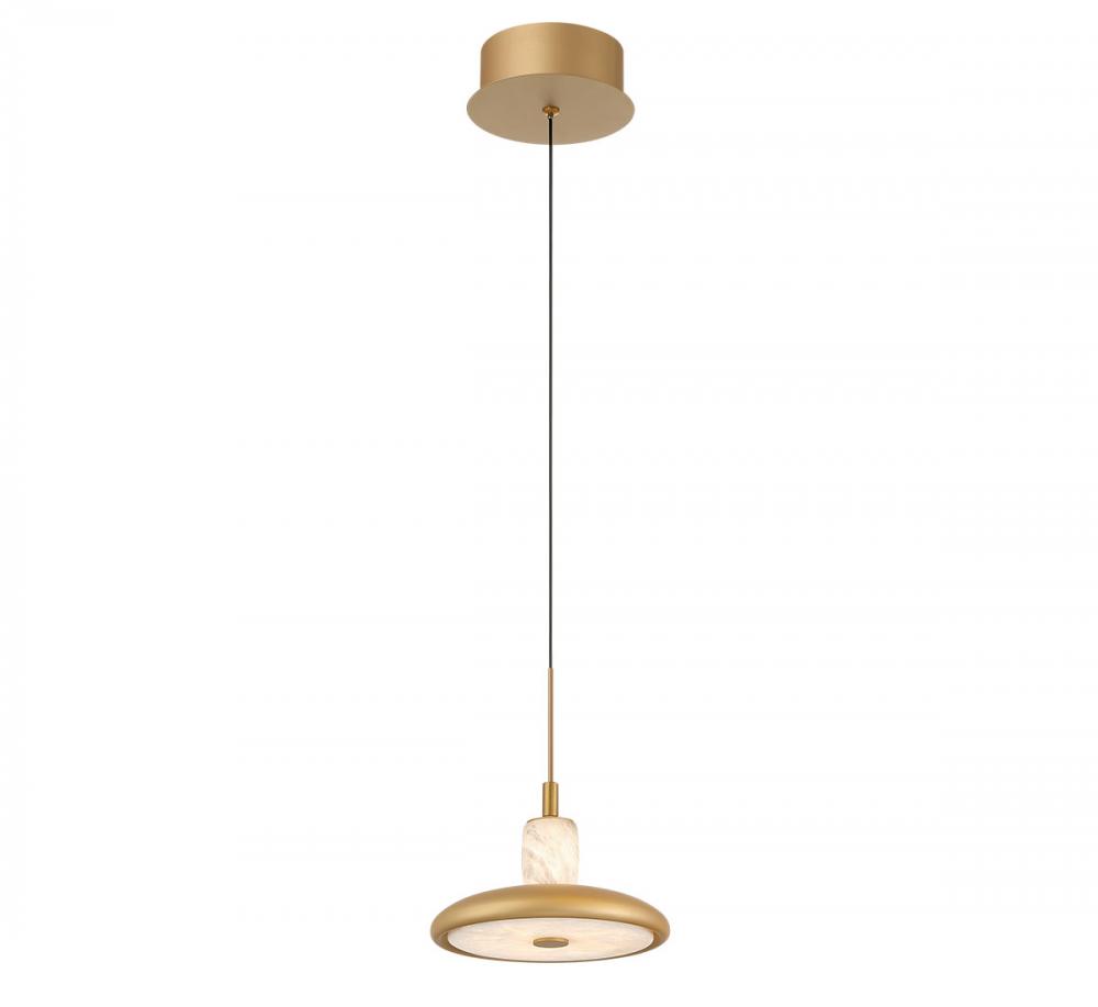 Mantova, 1 Light LED Pendant, Painted Antique Brass