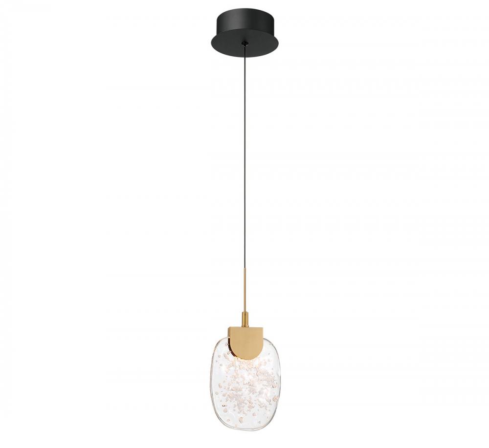 Castelo, 1 Light LED Pendant, Matte Black