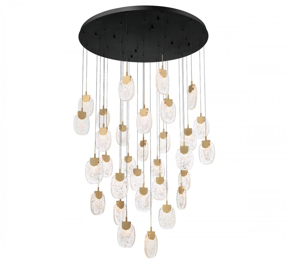 Castelo, 31 Light LED Grand Chandelier, Matte Black