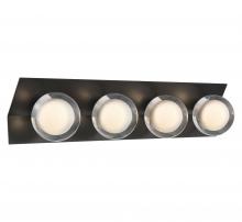 Lib & Co. US 10122-06 - Vinci, 4 Light LED Wall Mount, Metallic Black