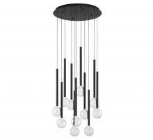 Lib & Co. US 10144-02 - Positano, 11 Light Round LED Chandelier, Matte Black