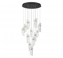 Lib & Co. US 10164-017-02 - Sorrento, 12 Light Round LED Chandelier, Clear, Black Canopy