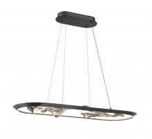 Lib & Co. US 10177-015 - Nettuno, Small Oval LED Chandelier, Metallic Brushed Grey