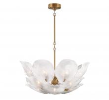 Lib & Co. US 12055-039 - Corato, 16 Light Chandelier, Brushed Brass with Translucent White Glass