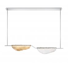 Lib & Co. US 12118-027 - Savona, 2 Light Linear LED Chandelier, Amber and Clear