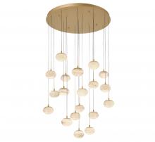 Lib & Co. US 12122-030 - Calcolo, 19 Light Round LED Chandelier, Painted Antique Brass