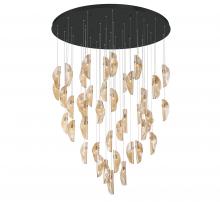 Lib & Co. US 12219-018-02 - Sorrento, 45 Light LED Grand Chandelier, Amber, Black Canopy