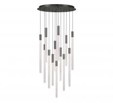 Lib & Co. US 12272-048 - Gravina , 13 Light LED Chandelier, Brushed Gun Metal, Clear Crystal