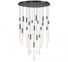 Lib & Co. US 12273-048 - Gravina , 22 Light LED Chandelier, Brushed Gun Metal, Clear Crystal