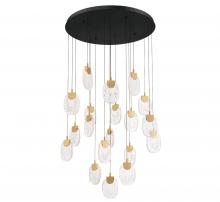 Lib & Co. US 12290-02 - Castelo, 19 Light Round LED Chandelier, Matte Black