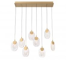 Lib & Co. US 12293-030 - Castelo, 8 Light Rectangular LED Chandelier, Painted Antique Brass