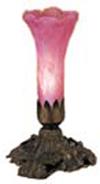 7" High Lavender Tiffany Pond Lily Victorian Mini Lamp