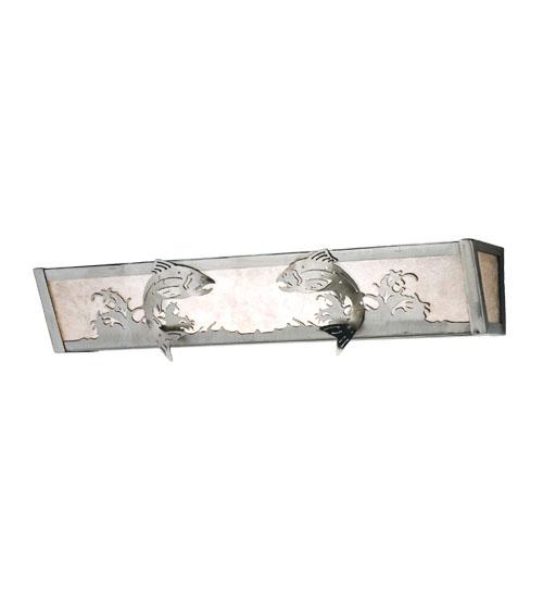 24"W Leaping Trout Vanity Light