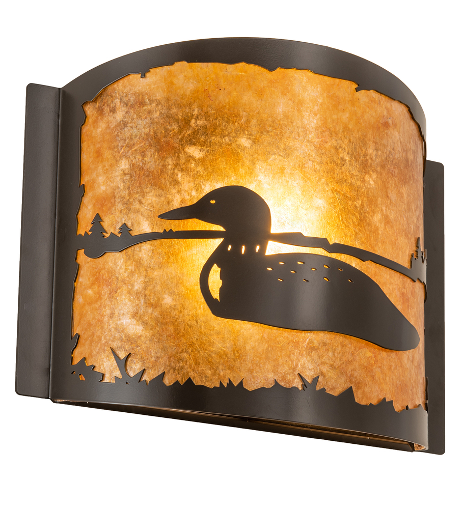 12" Wide Loon Left Wall Sconce