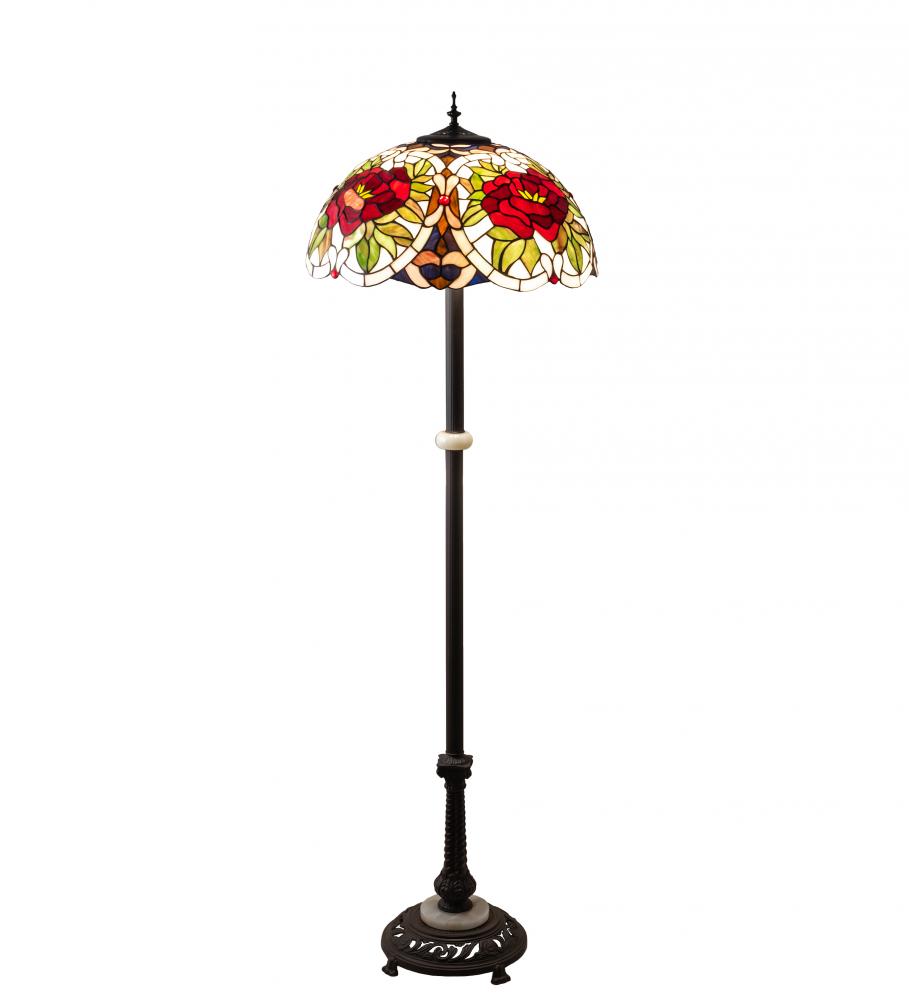 62" High Renaissance Rose Floor Lamp