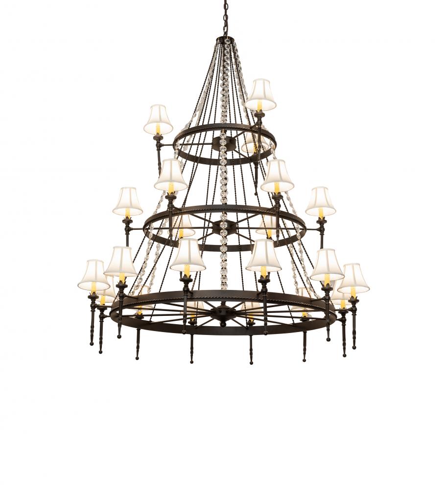 56" Wide Amaury 21 Light Three Tier Chandelier