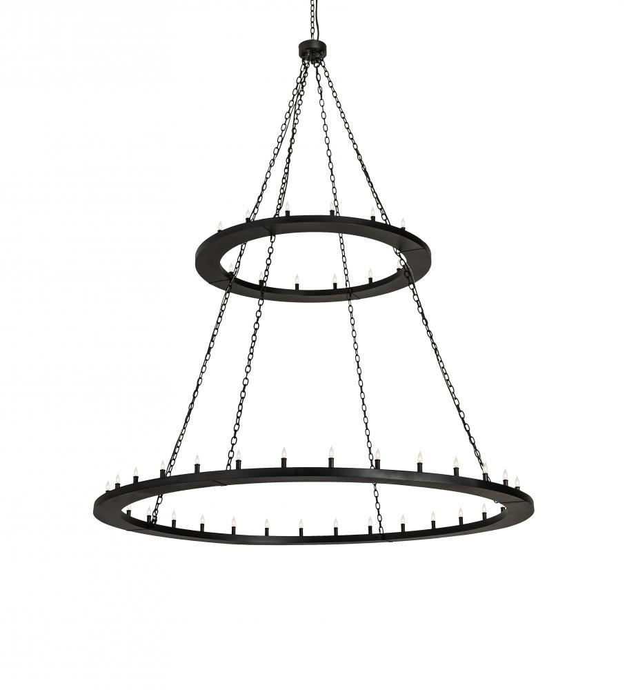 84" Wide Loxley 48 Light Two Tier Chandelier