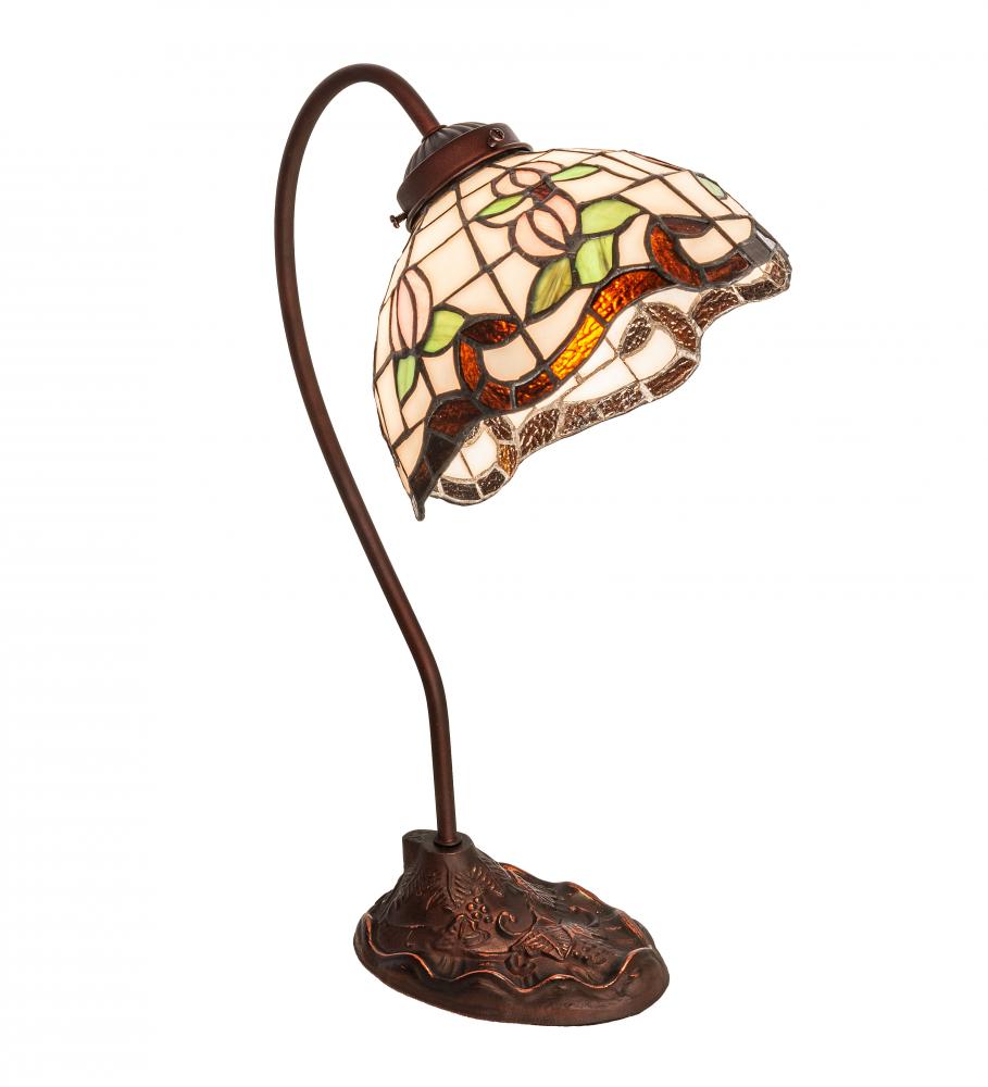 18" High Roseborder Desk Lamp