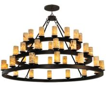 Meyda Blue 130509 - 70" Wide Loxley Horizon Ring 42 Light Three Tier Chandelier