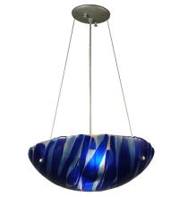 Meyda Blue 131204 - 15.75"W Metro Fusion Azul Glass Inverted Pendant