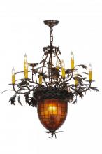 Meyda Blue 149726 - 34" Wide Greenbriar Oak 9 Light Chandelier