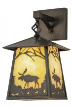 Meyda Blue 150673 - 8"W Stillwater Moose at Dawn Hanging Wall Sconce