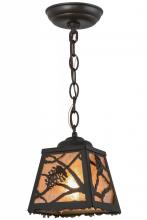 Meyda Blue 157564 - 6"Sq Spruce Pine Mini Pendant