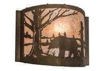 Meyda Blue 169675 - 12" Wide Bear at Lake Wall Sconce