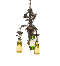 Meyda Blue 202408 - 18" Wide Tuscan Vineyard 3 Light Wine Bottle Chandelier