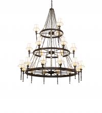 Meyda Blue 233662 - 56" Wide Amaury 21 Light Three Tier Chandelier