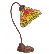 Meyda Blue 247784 - 18" High Tiffany Poinsettia Desk Lamp