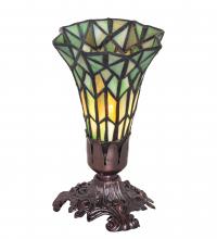 Meyda Blue 251825 - 8" High Stained Glass Pond Lily Victorian Accent Lamp