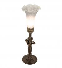 Meyda Blue 253423 - 15" High Gray Nouveau Lady Accent Lamp