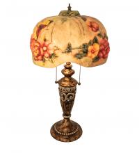 Meyda Blue 253493 - 27" High Puffy Butterfly & Flowers Table Lamp