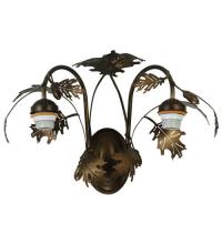 Meyda Blue 68931 - 17.5"W Greenbriar Oak Antique Copper 2 LT Wall Sconce Hardware