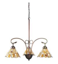 Meyda Blue 98058 - 24"W Delta Jadestone 3 LT Chandelier