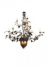 Meyda Blue 98524 - 60" Wide Greenbriar Oak 12 Arm Chandelier