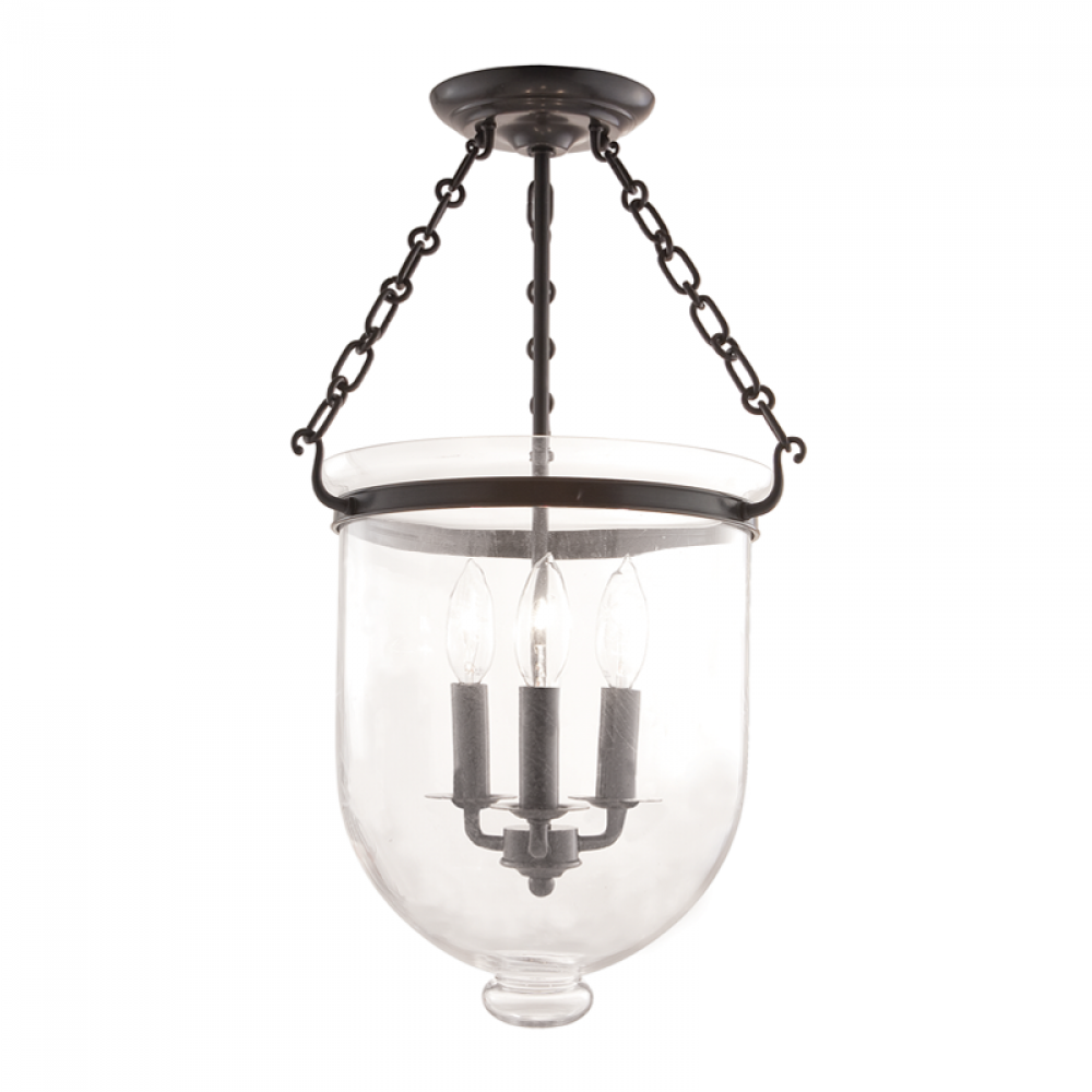 3 LIGHT SEMI FLUSH