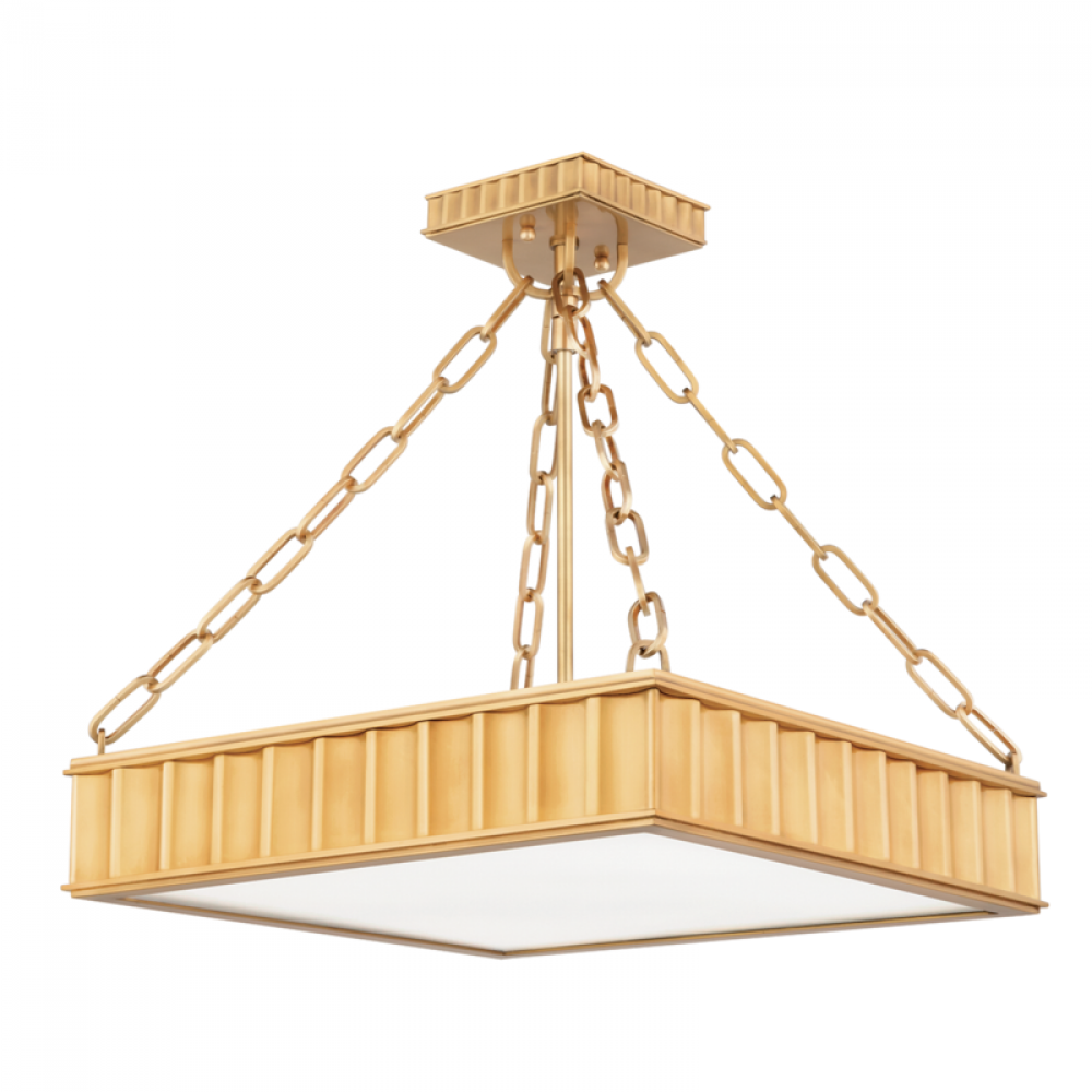 3 LIGHT SEMI FLUSH
