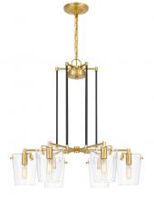 Varaluz 351C06BLSB - Arlo 6-Lt Chandelier - Black/Brass