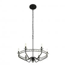 Varaluz 363C06CB - Monroe 6-Lt Chandelier - Carbon