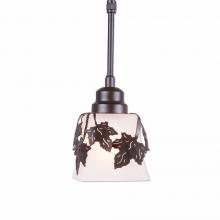 Avalanche Ranch Lighting A27105FC-ST-28 - Woodland Pendant Single - Maple Leaf - Frosted Glass Bowl - Dark Bronze Metallic Finish